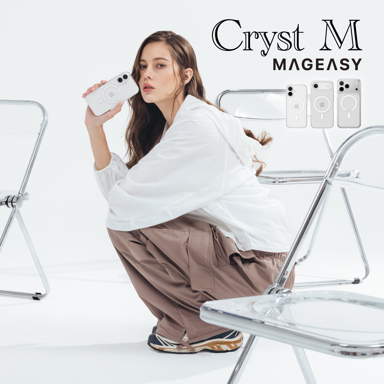 Cryst M iPhone Air MagSafe対応高透明度ケース – MAGEASY Japan