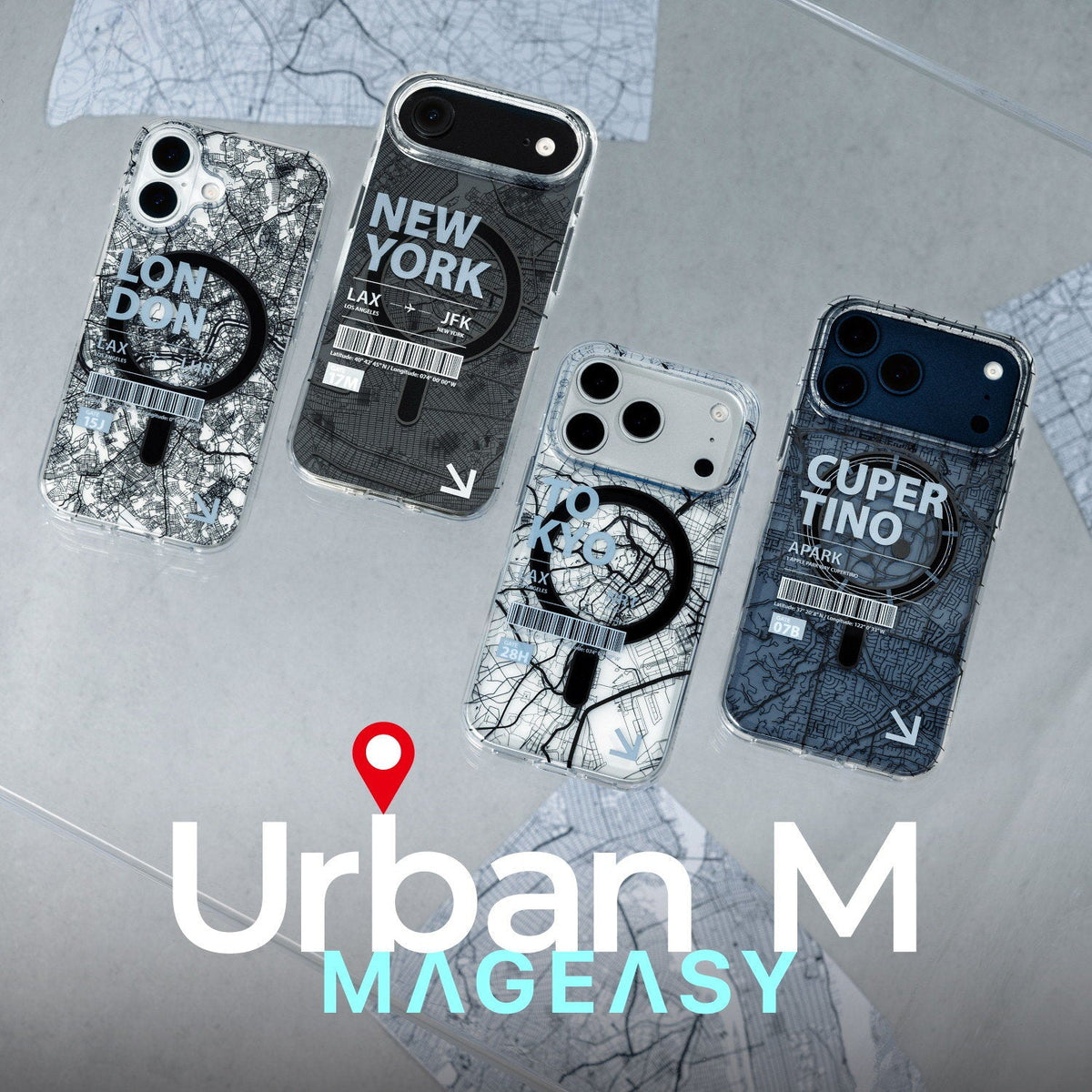 iPhoneアクセサリー urban spritizication iPhone17 the-skinny-case-90s-grey-