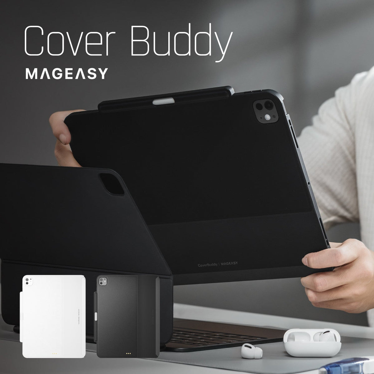 CoverBuddy iPad Pro 13 (2024) ApplePencil収納付iPadケース