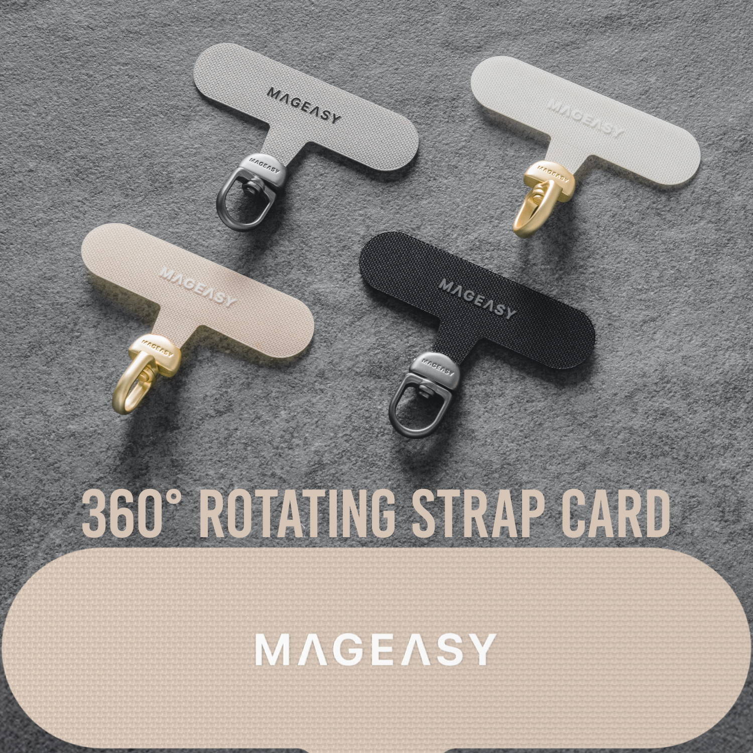 360° Rotating Strap Card スマートフォン用 ストラップカード