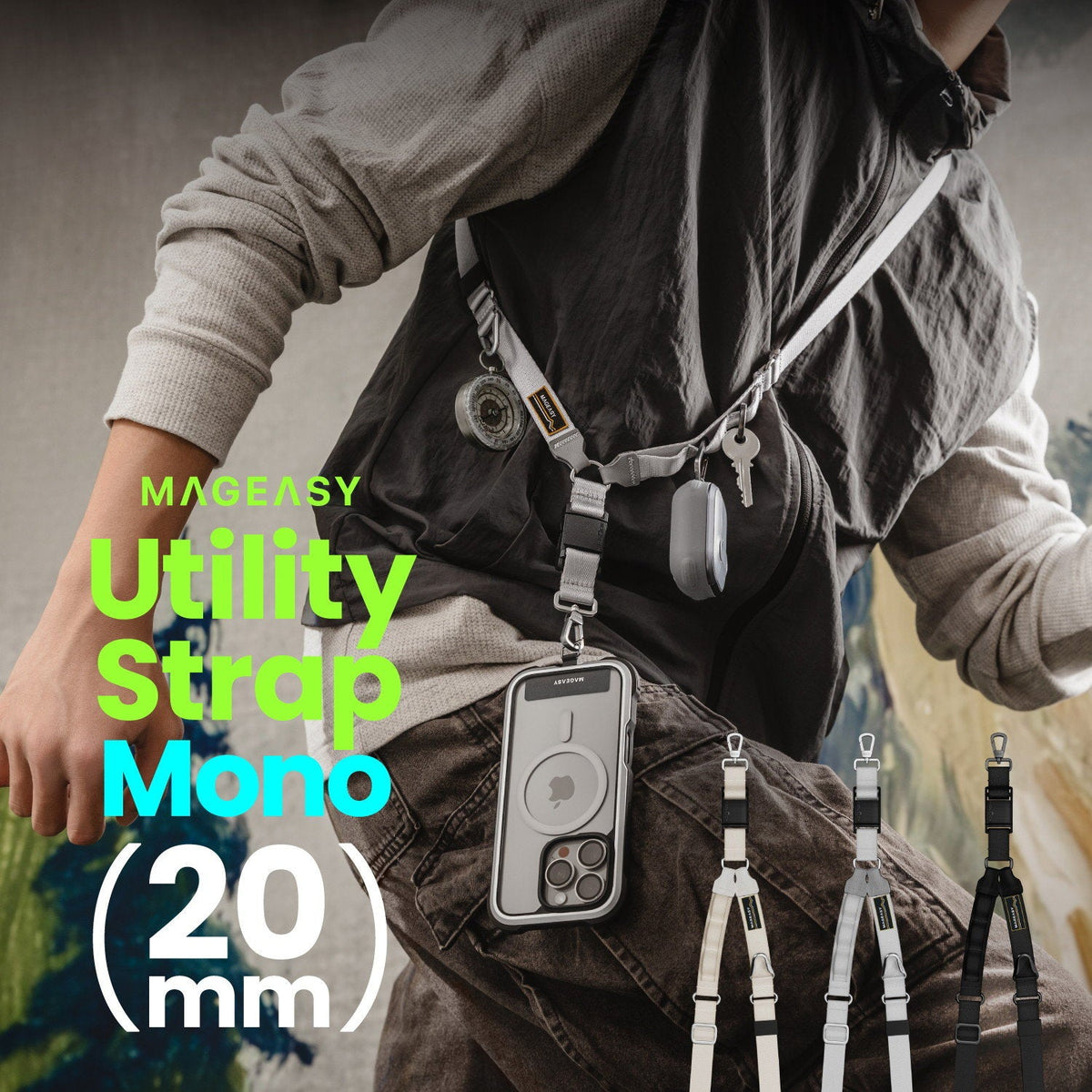 Utility Strap Mono (20mm) スマートフォン用 ネックストラップ