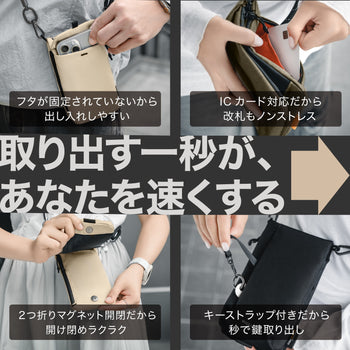 PHONE SACOCHE with STRAP スマートフォン ストラップ付きスマホ用